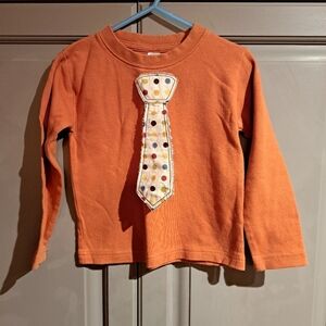 Monag boys shirt with applique tie